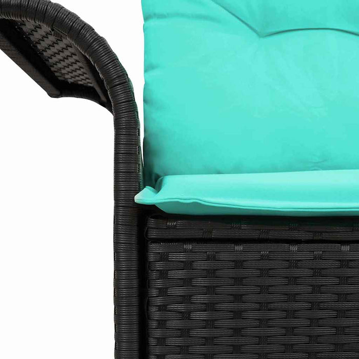 Canapea de grădină cu pernă 141 x 62 x 69 cm poliratan - WALTI WALTI