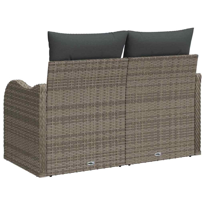 Canapea de grădină Gri 121 x 62 x 69cm poliratan - WALTI WALTI