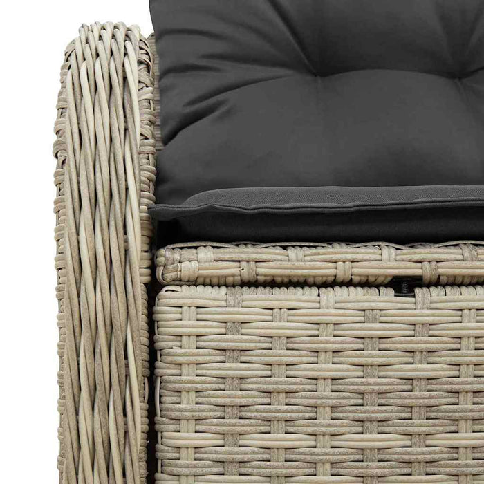 Canapea de grădină Gri deschis 121 x 62 x 69cm poliratan - WALTI WALTI