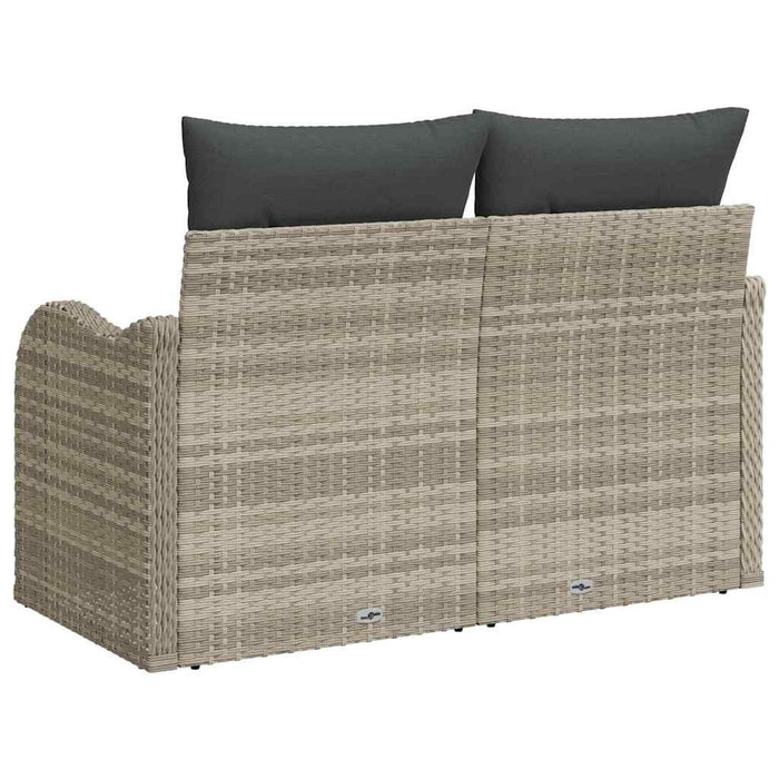 Canapea de grădină Gri deschis 121 x 62 x 69cm poliratan - WALTI WALTI