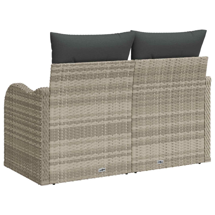Canapea de grădină Gri deschis 121 x 62 x 69cm poliratan - WALTI WALTI
