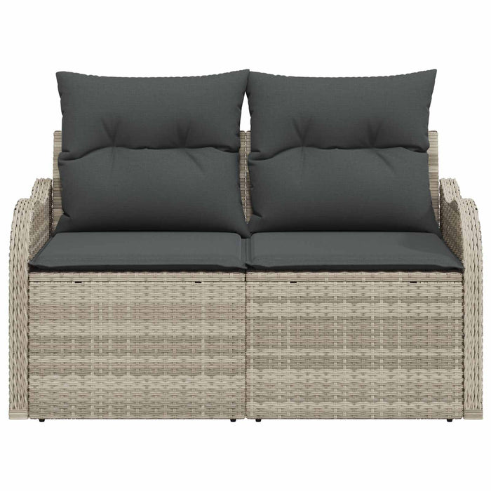 Canapea de grădină Gri deschis 121 x 62 x 69cm poliratan - WALTI WALTI