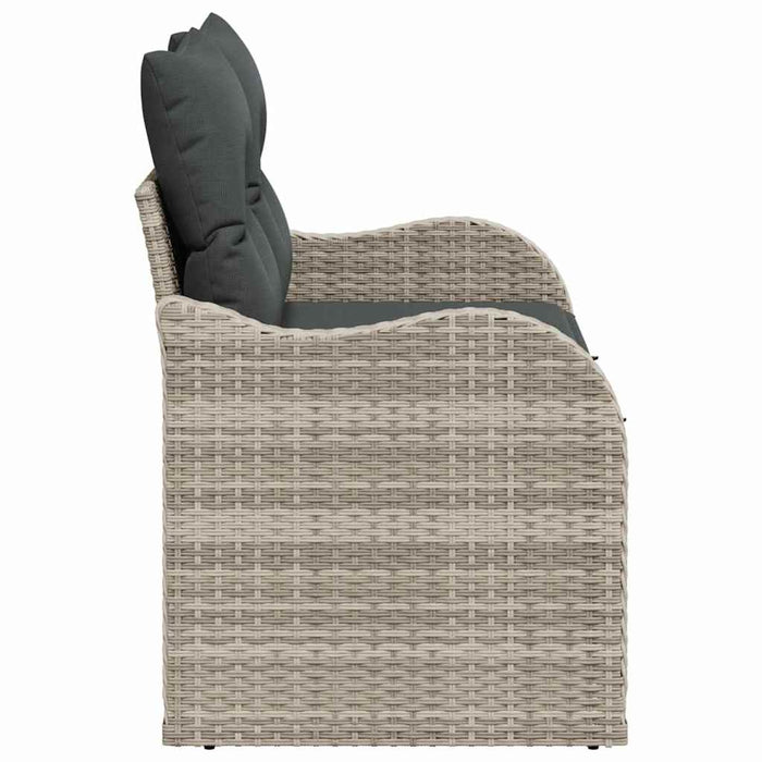 Canapea de grădină Gri deschis 121 x 62 x 69cm poliratan - WALTI WALTI