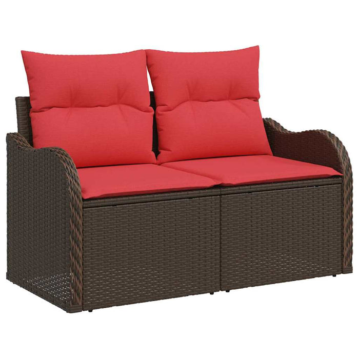 Canapea de grădină cu pernă 121 x 62 x 69 cm poliratan - WALTI WALTI
