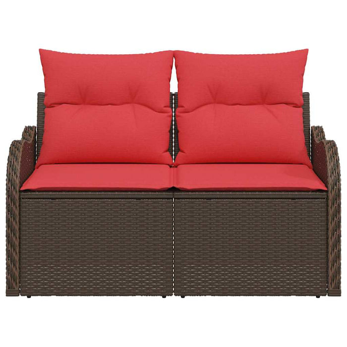 Canapea de grădină cu pernă 121 x 62 x 69 cm poliratan - WALTI WALTI