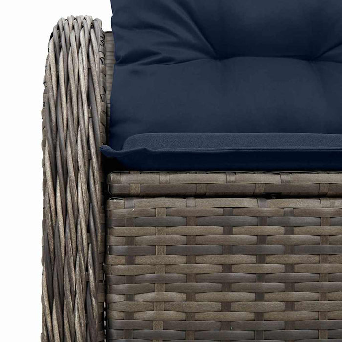 Canapea de grădină cu pernă 121 x 62 x 69 cm poliratan - WALTI WALTI