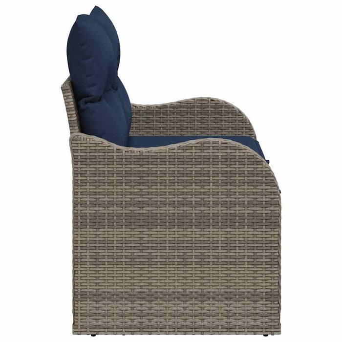 Canapea de grădină cu pernă 121 x 62 x 69 cm poliratan - WALTI WALTI