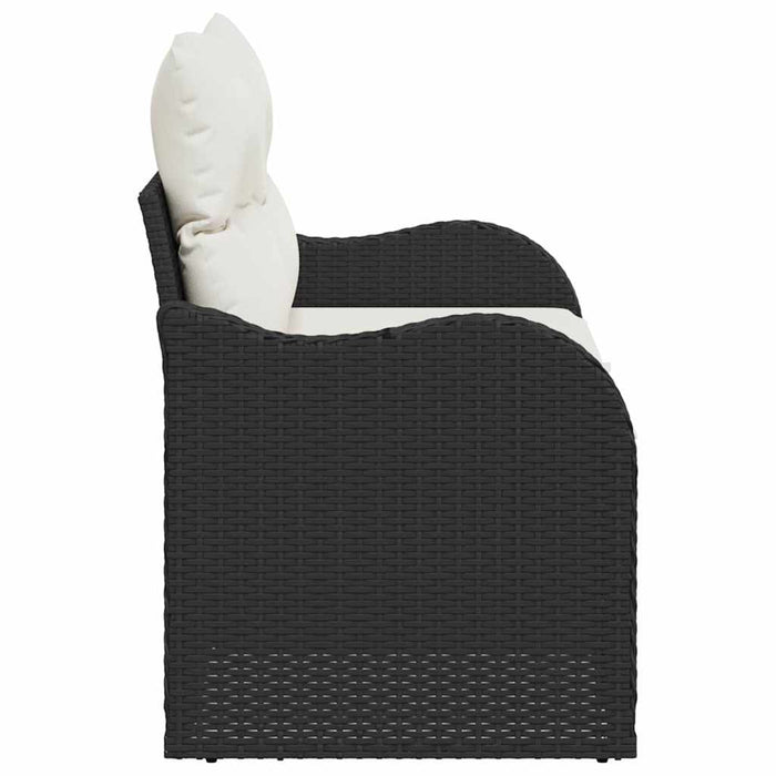 Canapea de grădină Negru 121 x 62 x 69cm poliratan - WALTI WALTI