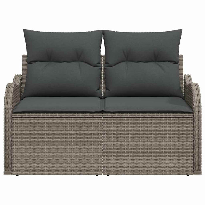 Canapea de grădină Gri 121 x 62 x 69cm poliratan - WALTI WALTI