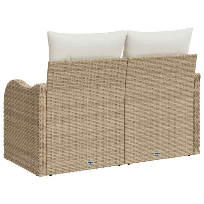 Canapea de grădină Bej 121 x 62 x 69cm poliratan - WALTI WALTI