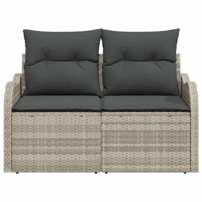 Canapea de grădină Gri deschis 121 x 62 x 69cm poliratan - WALTI WALTI