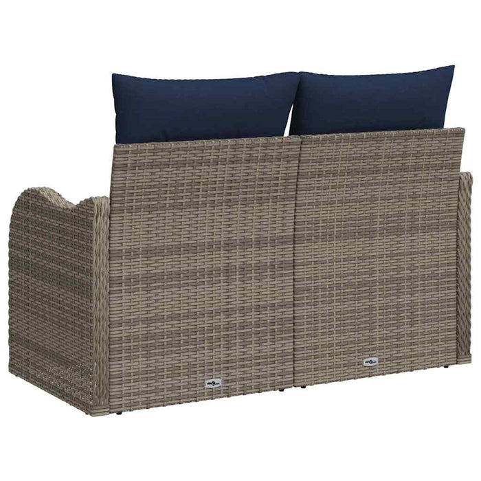 Canapea de grădină cu pernă 121 x 62 x 69 cm poliratan - WALTI WALTI