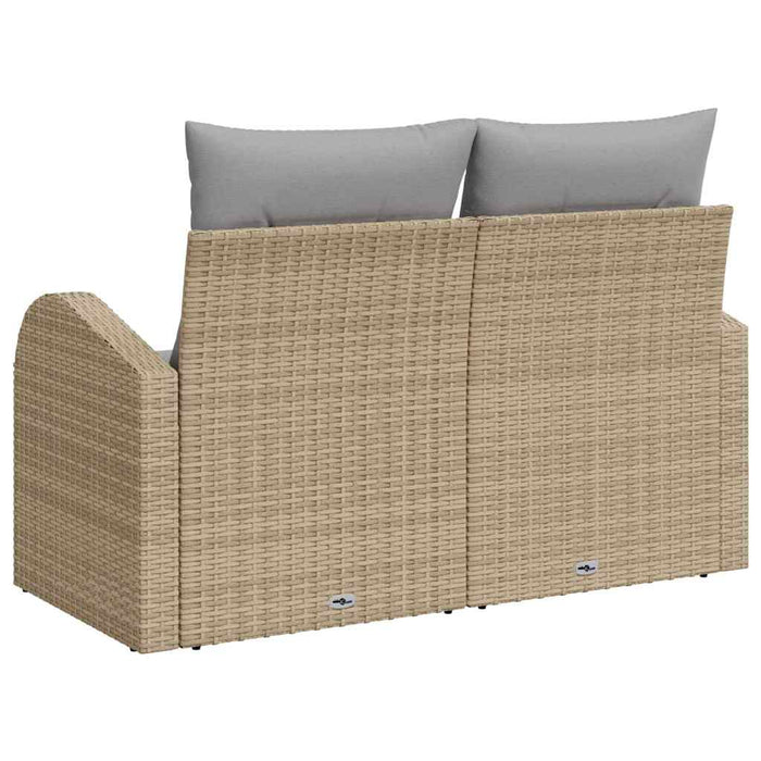 Canapea de grădină Bej 124 x 62 x 69cm poliratan - WALTI WALTI