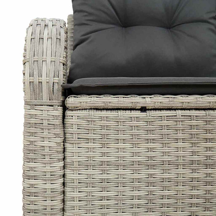 Canapea de grădină Gri deschis 124 x 62 x 69cm poliratan - WALTI WALTI