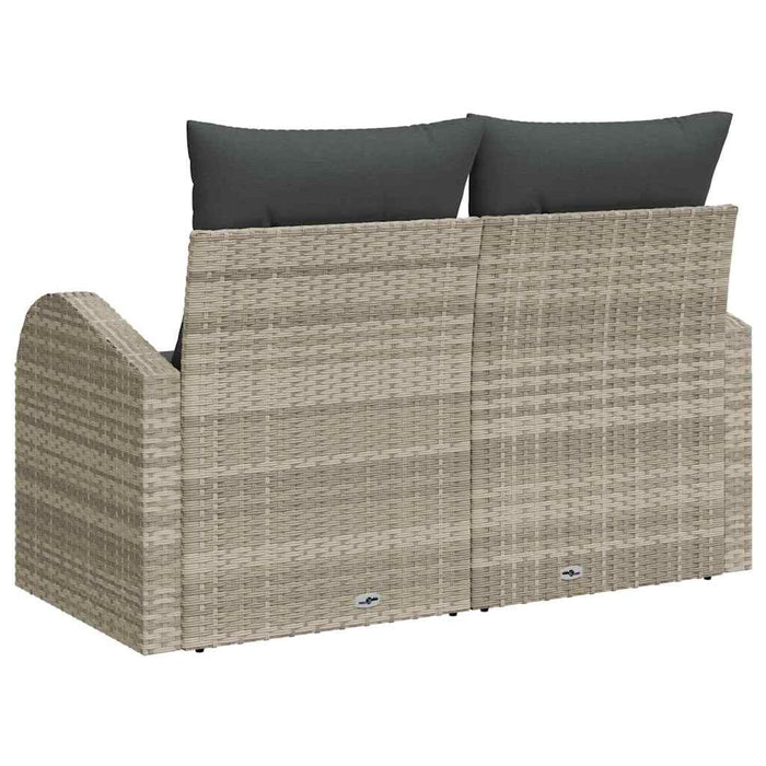 Canapea de grădină Gri deschis 124 x 62 x 69cm poliratan - WALTI WALTI