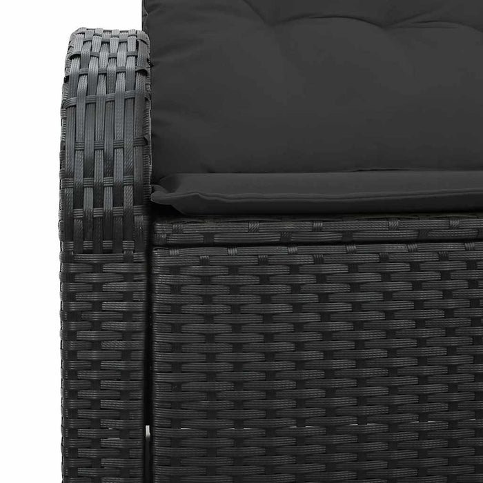 Canapea de grădină Negru 124 x 62 x 69cm poliratan - WALTI WALTI
