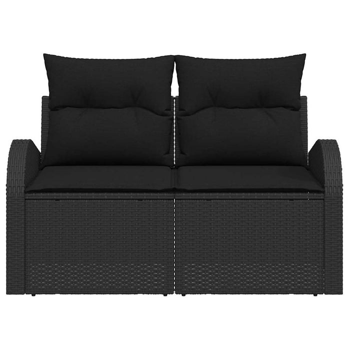 Canapea de grădină Negru 124 x 62 x 69cm poliratan - WALTI WALTI