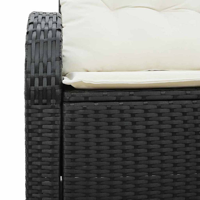 Canapea de grădină Negru 124 x 62 x 69cm poliratan - WALTI WALTI