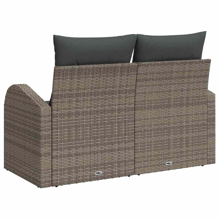 Canapea de grădină Gri 124 x 62 x 69cm poliratan - WALTI WALTI
