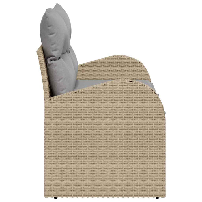 Canapea de grădină Bej 124 x 62 x 69cm poliratan - WALTI WALTI