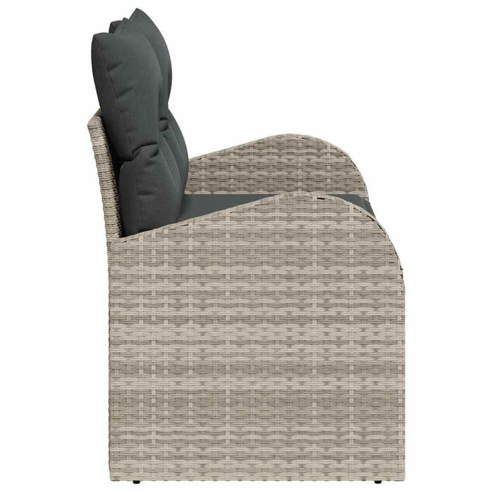 Canapea de grădină Gri deschis 124 x 62 x 69cm poliratan - WALTI WALTI
