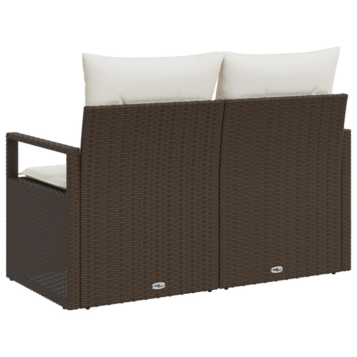 Canapea de grădină cu pernă 120 x 62 x 69 cm poliratan - WALTI WALTI