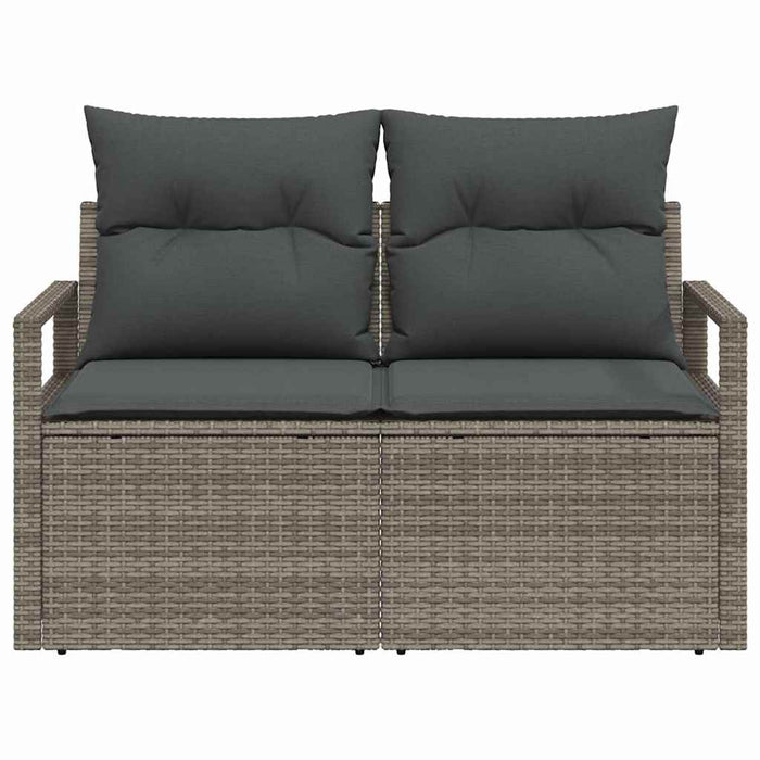 Canapea de grădină cu pernă 120 x 62 x 69 cm poliratan - WALTI WALTI