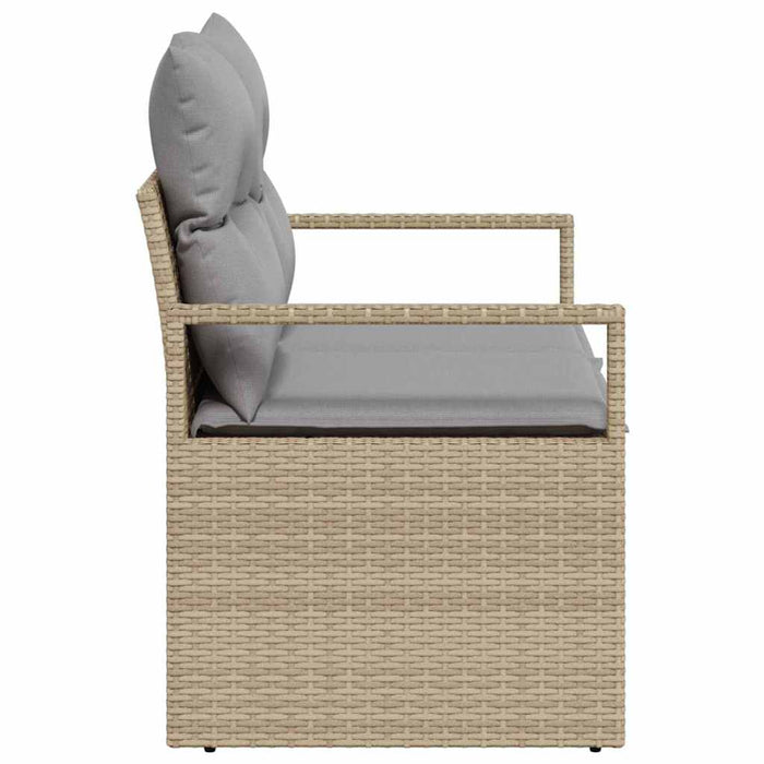 Canapea de grădină cu pernă 120 x 62 x 69 cm poliratan - WALTI WALTI
