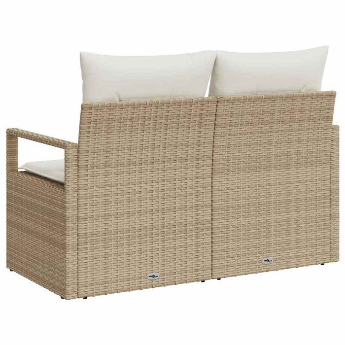 Canapea de grădină cu pernă 120 x 62 x 69 cm poliratan - WALTI WALTI