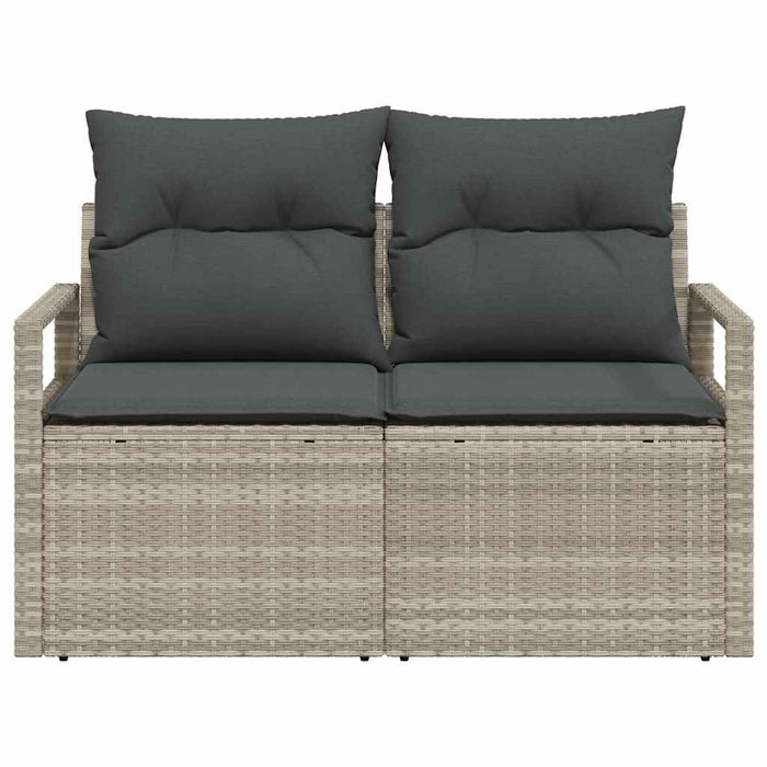 Canapea de grădină cu pernă 120 x 62 x 69 cm poliratan - WALTI WALTI