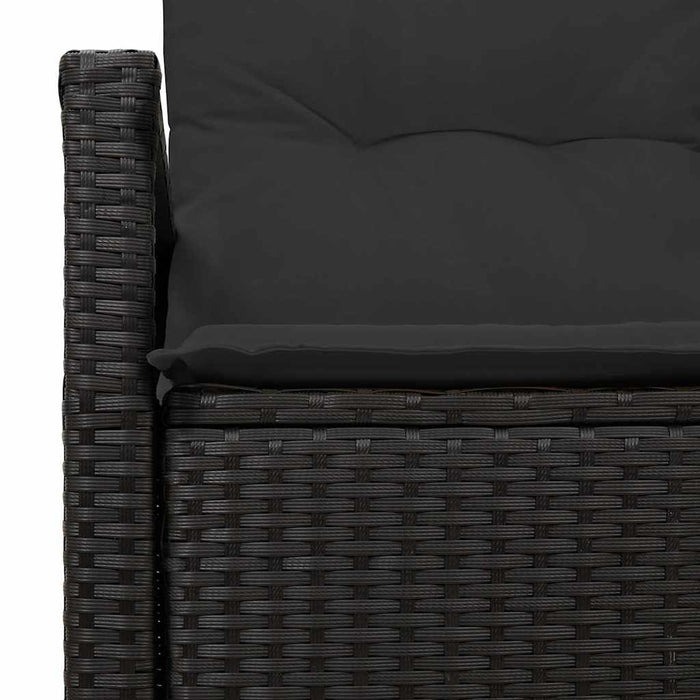Canapea de grădină cu pernă Negru 120 x 62 x 69cm poliratan - WALTI WALTI