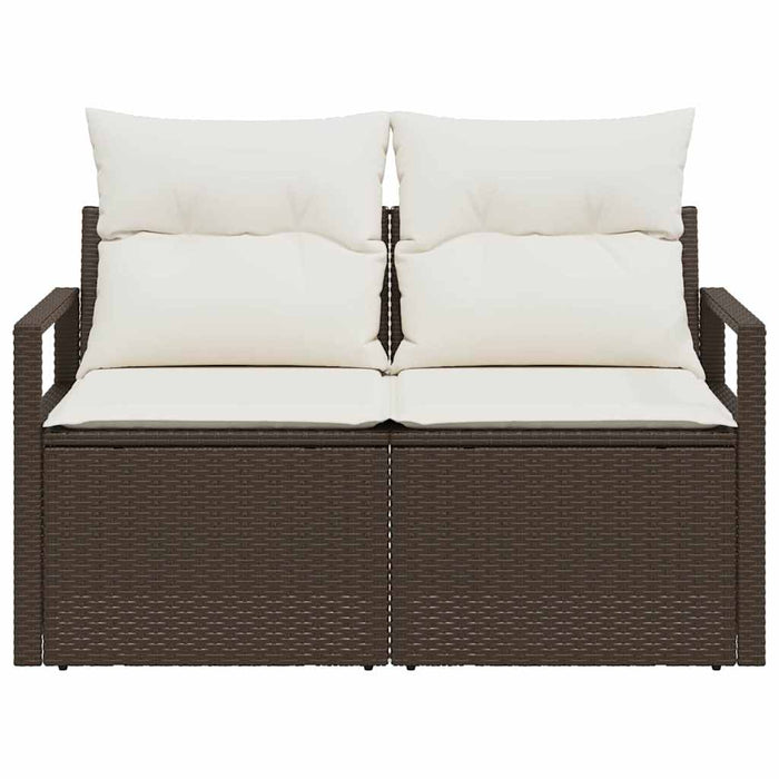 Canapea de grădină cu pernă 120 x 62 x 69 cm poliratan - WALTI WALTI