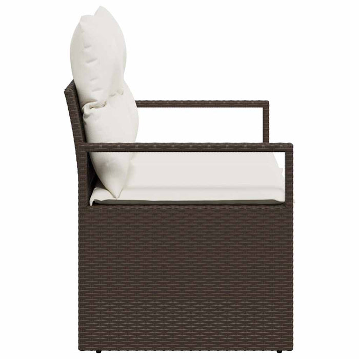 Canapea de grădină cu pernă 120 x 62 x 69 cm poliratan - WALTI WALTI
