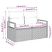 Canapea de grădină cu pernă 120 x 62 x 69 cm poliratan - WALTI WALTI