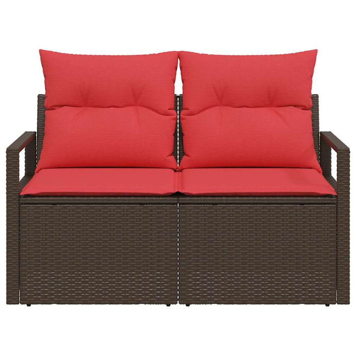 Canapea de grădină cu pernă 120 x 62 x 69 cm poliratan WALTI