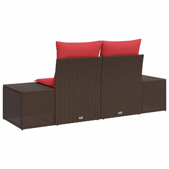 Canapea de grădină cu pernă 184 x 62 x 69 cm poliratan - WALTI WALTI