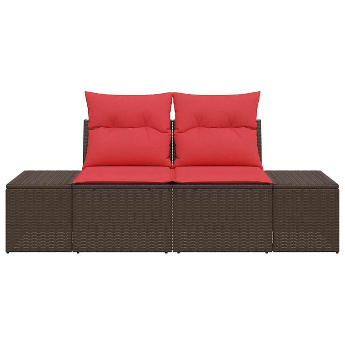 Canapea de grădină cu pernă 184 x 62 x 69 cm poliratan - WALTI WALTI