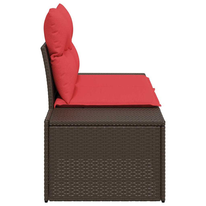 Canapea de grădină cu pernă 184 x 62 x 69 cm poliratan - WALTI WALTI