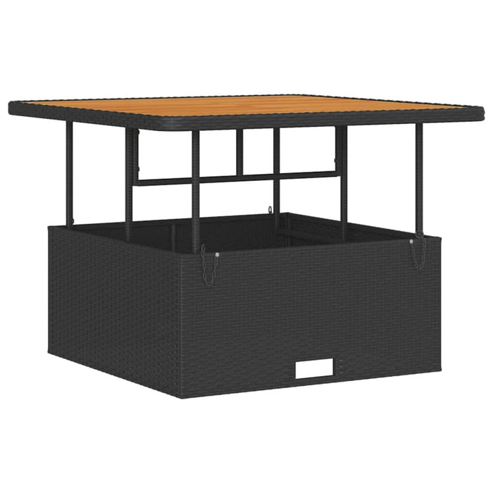 Set de masă pentru grădină Negru Rattan poli - WALTI WALTI