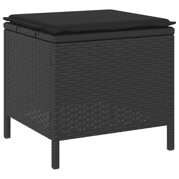Set de masă pentru grădină Negru Rattan poli - WALTI WALTI
