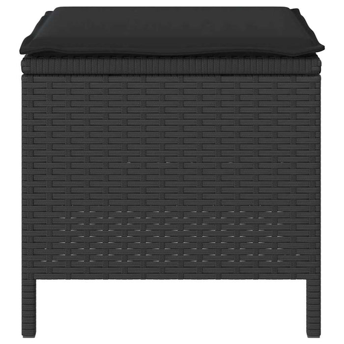 Set de masă pentru grădină Negru Rattan poli - WALTI WALTI