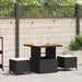 Set de masă pentru grădină Negru Rattan poli - WALTI WALTI