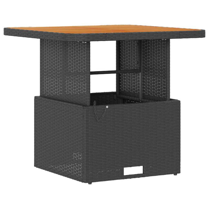 Set de masă pentru grădină Negru Rattan poli - WALTI WALTI