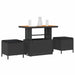 Set de masă pentru grădină Negru Rattan poli - WALTI WALTI