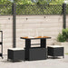 Set de masă pentru grădină Negru Rattan poli - WALTI WALTI