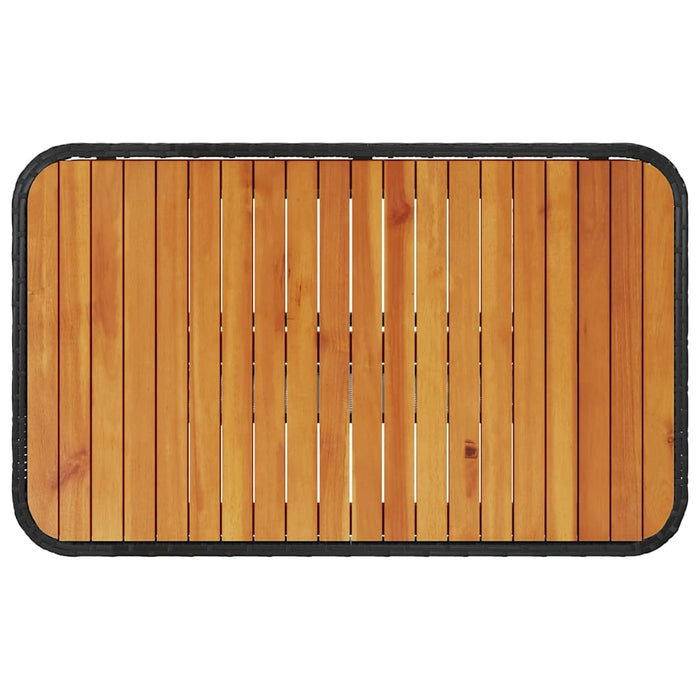 Set de masă pentru grădină Negru Rattan poli - WALTI WALTI