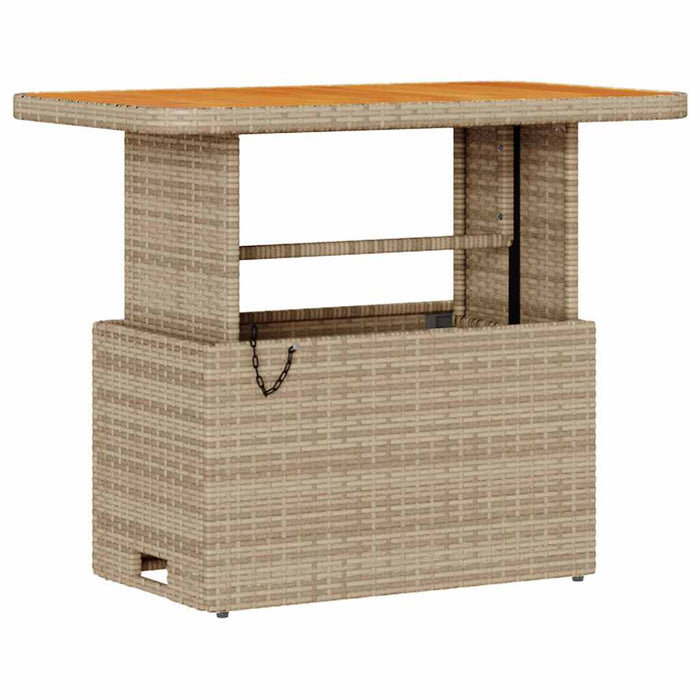Set de masă pentru grădină Bej Rattan poli - WALTI WALTI