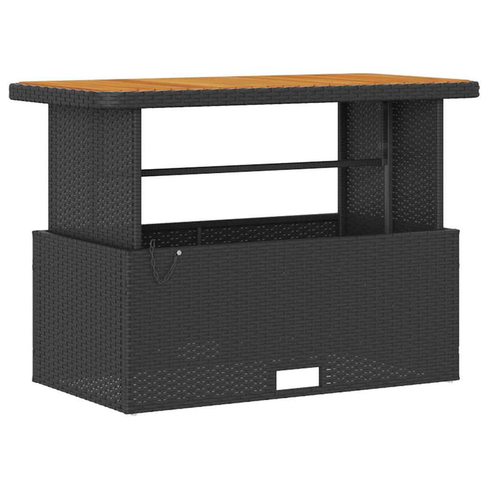 Set de masă pentru grădină Negru Rattan poli - WALTI WALTI