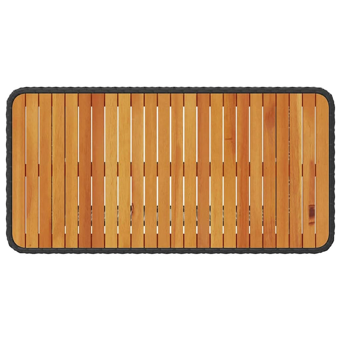 Set de masă pentru grădină Negru Rattan poli - WALTI WALTI
