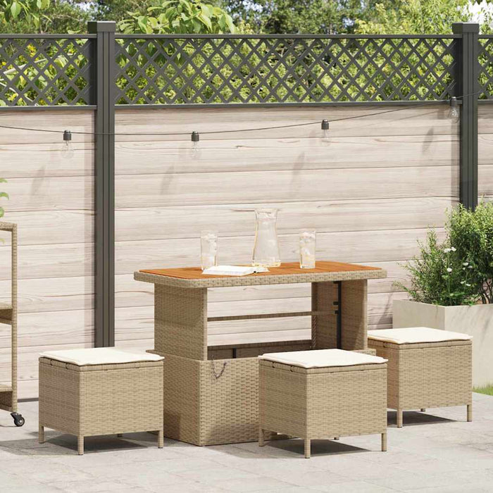 Set de masă pentru grădină Bej Rattan poli - WALTI WALTI